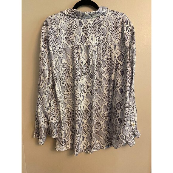 Anthropologie Snake Print Blouse - Picture 2 of 12